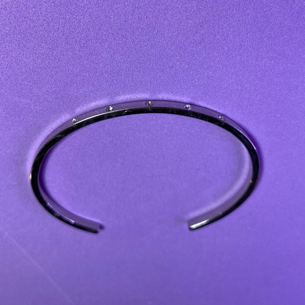 Michael Kors Narrow silver tone cuff bracelet